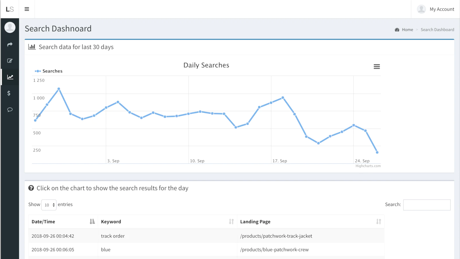Okas Live Search & Filter